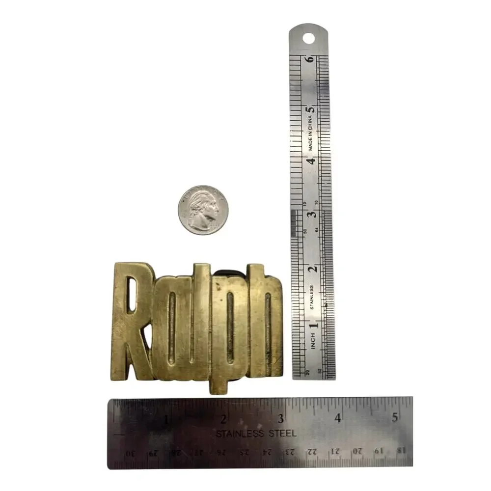 Ralph Ralphie Nameplate Western Monogram Initials Name Gift Vintage Belt Buckle